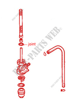 Tank, tap, O-ring gasket gas filter for Honda XLR 16075-GHB-720